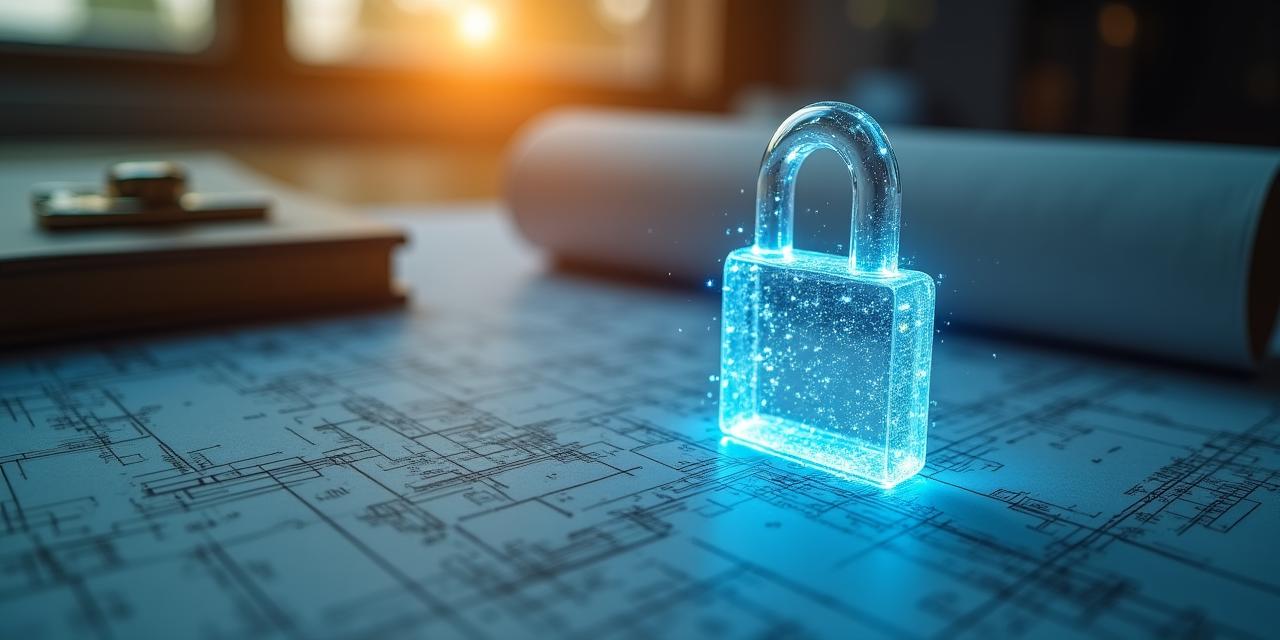 Abstract representation of legal protection for innovations and technology